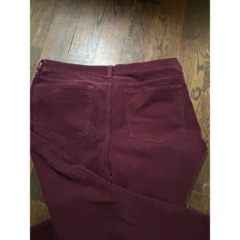 J. Crew Toothpick maroon corduroy ankle pants‎ size 31